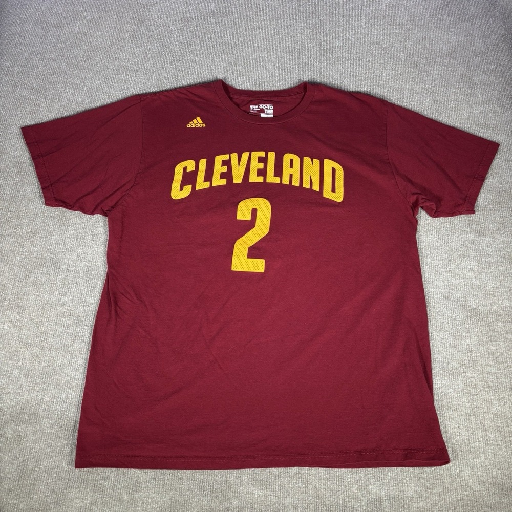 Kyrie Irving Cleveland Cavaliers Jersey T Shirt Mens XL Burgundy Red Adidas Y2K
